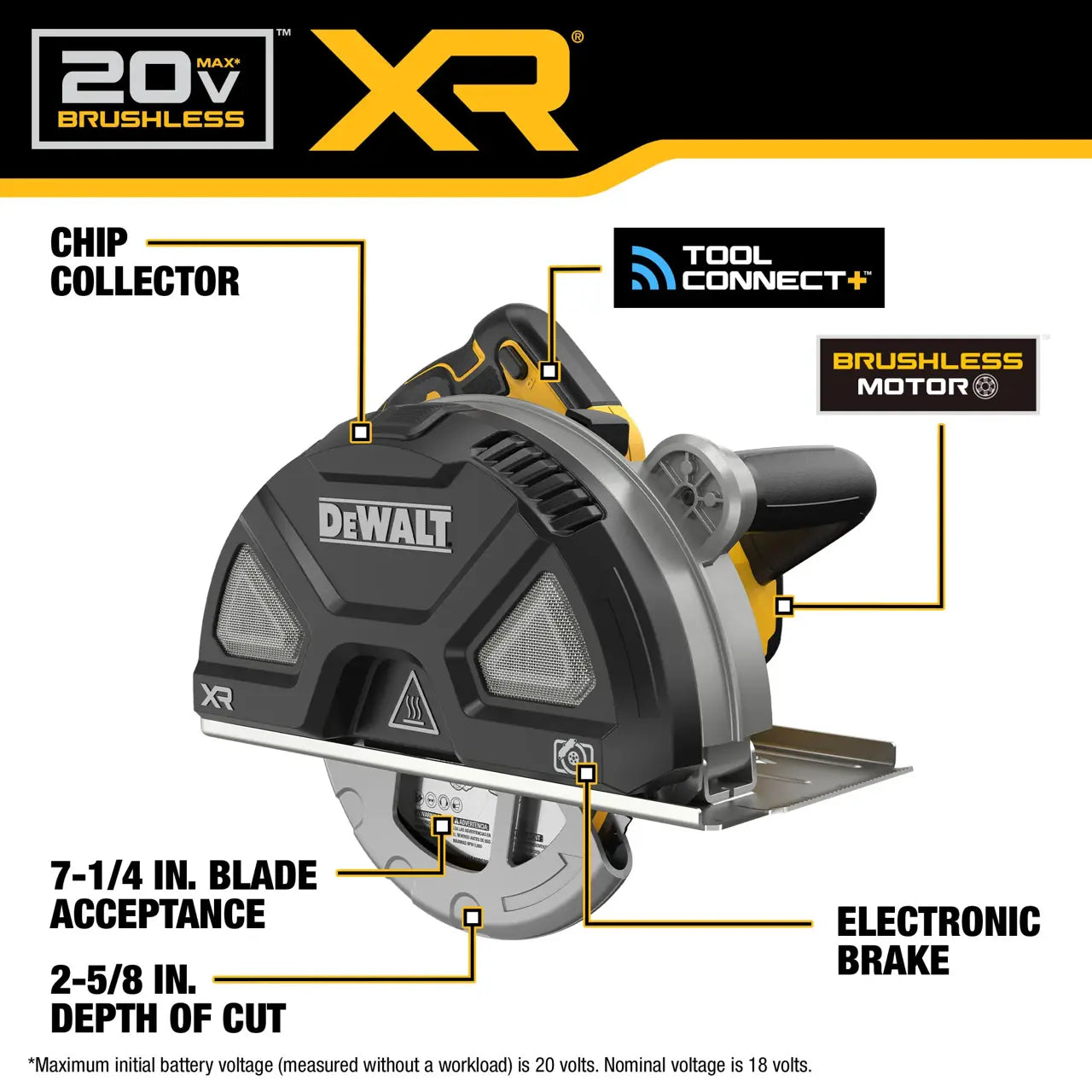 DEWALT DCS383B - 20V MAX* XR® 7-1/4-In. Metal Cutting Circular Saw