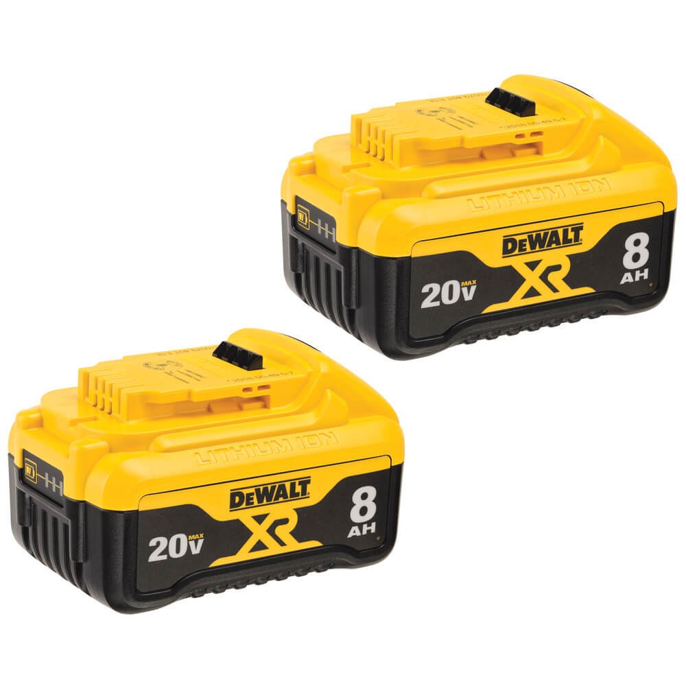 DEWALT DCB208-2- 20V MAX 8.0Ah Lithium Ion Premium Battery 2 Pack - Wise Line Tools