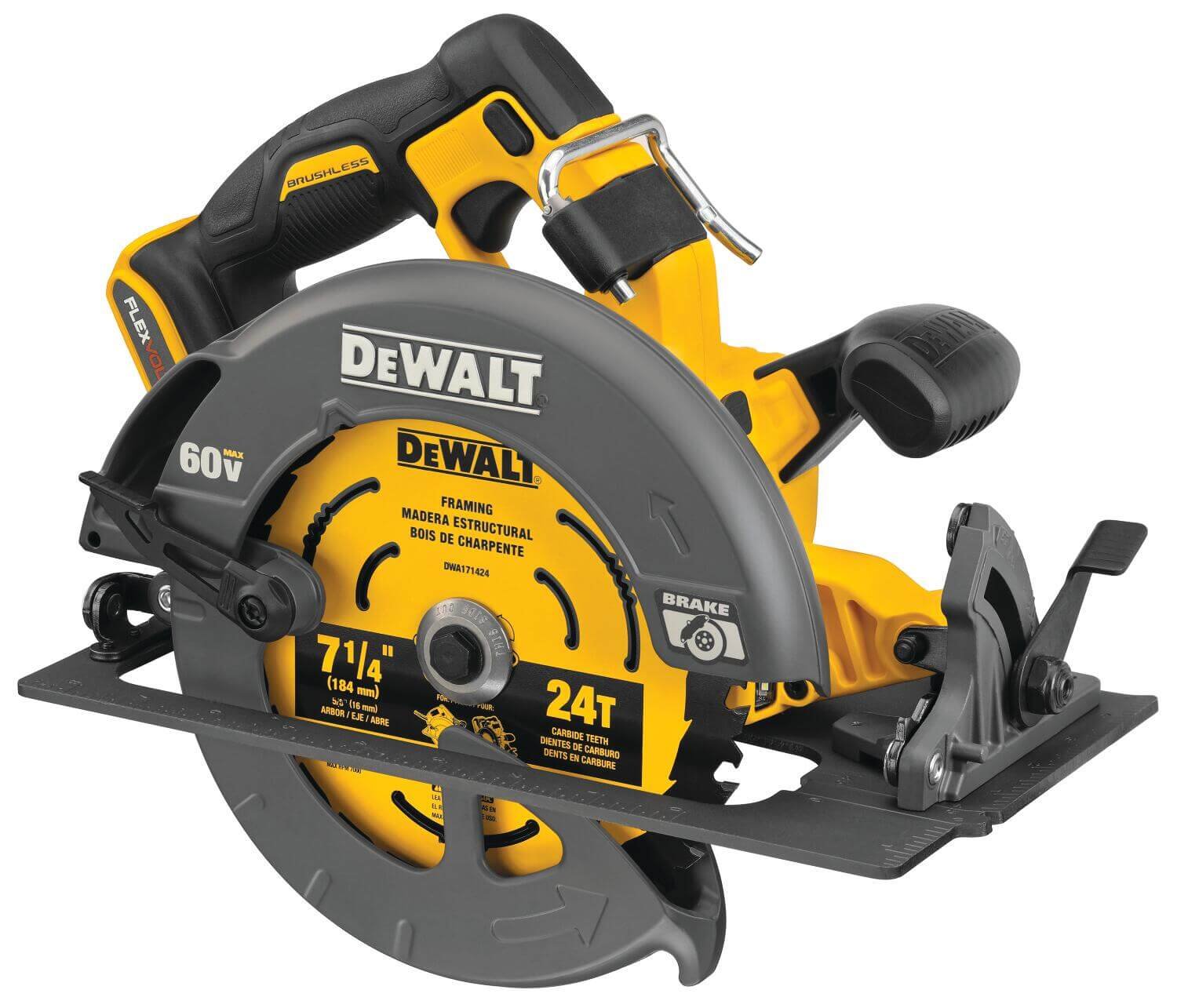 DEWALT DCS578B-Flexvolt 60V Max Brushless7-1/4 In. Cordless Circular Saw With Brake (Tool Only) DEWALT