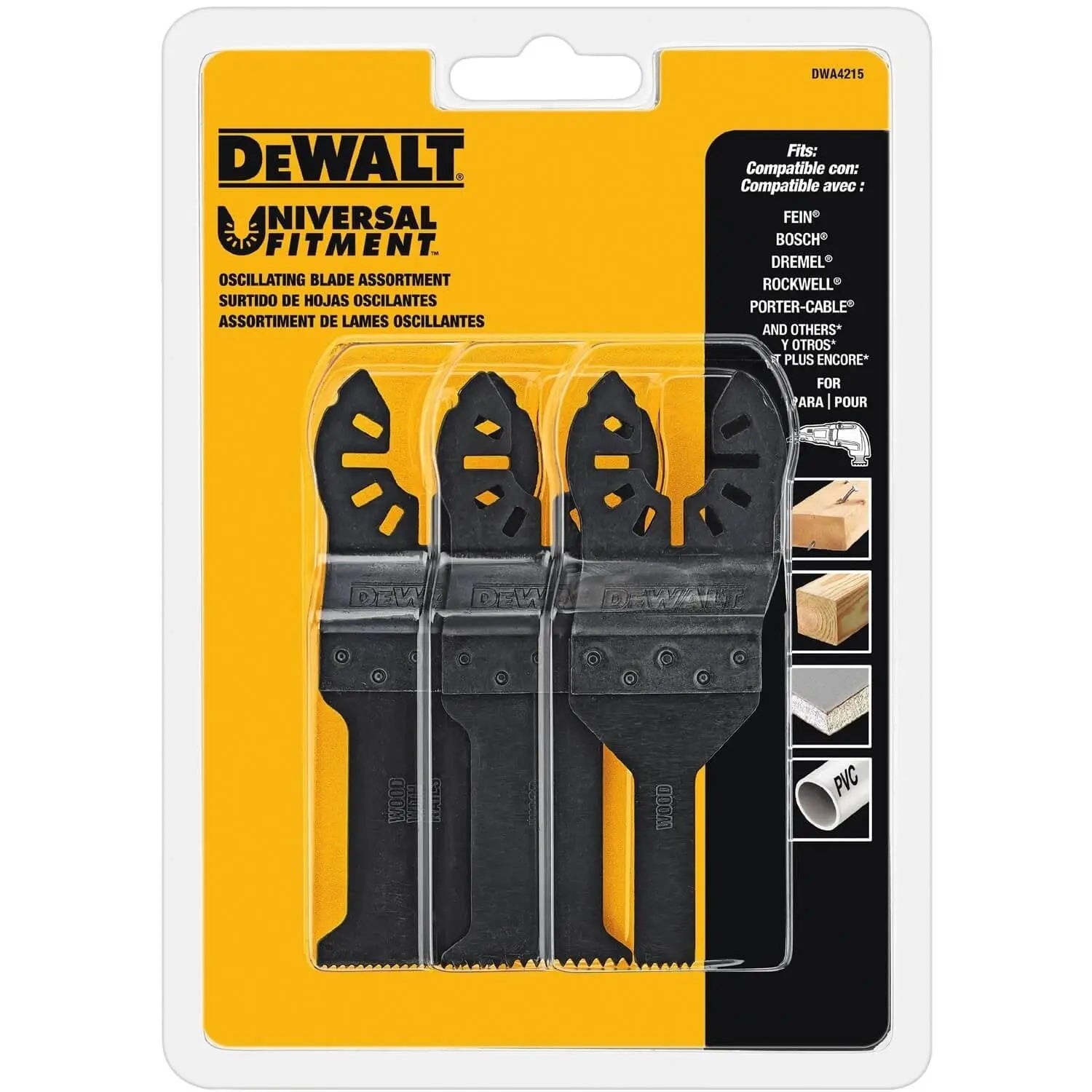 DEWALT DWA4215-1-1/4 In Steel Oscillating Tool Blade (3 Pack) - Wise Line Tools