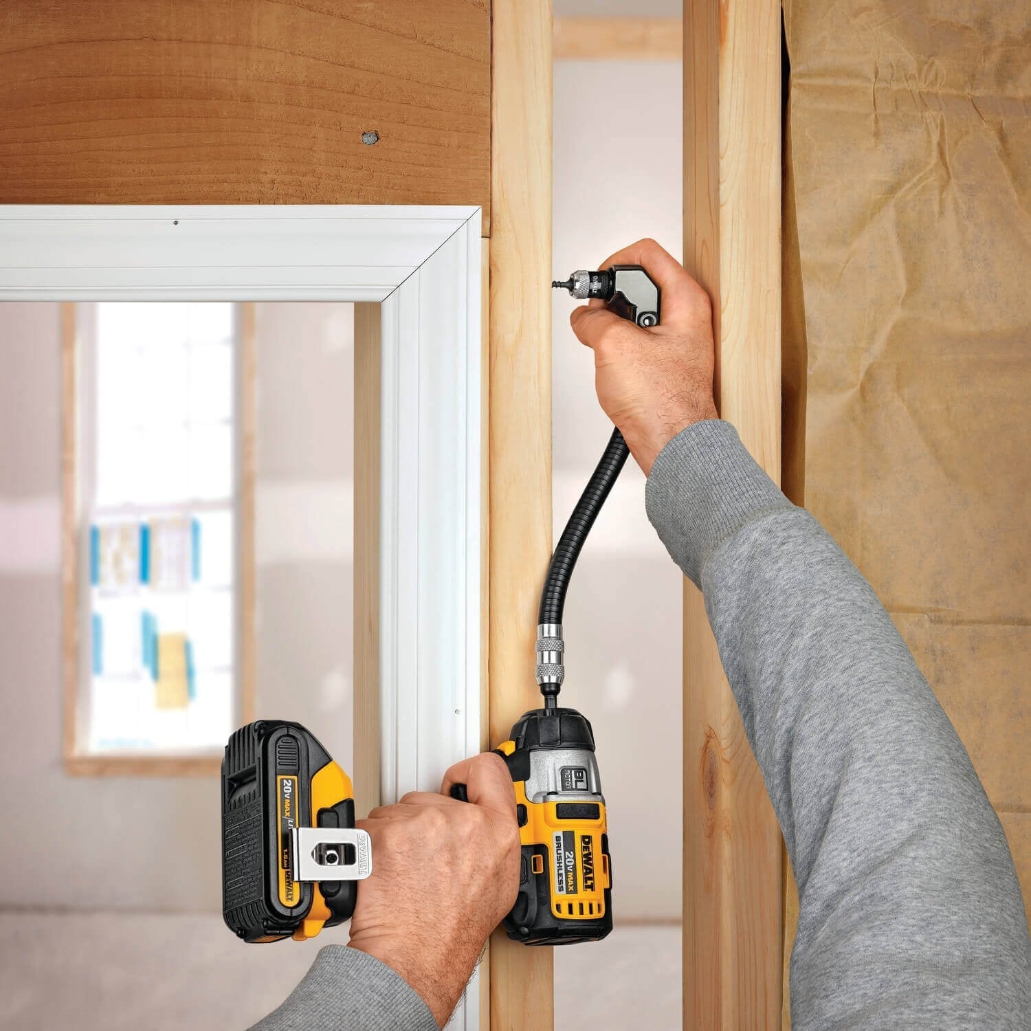 DEWALT DWARAFS-Right Angle Attachment, Flex Shaft, Drill Attachment, 12-Inch - Wise Line Tools