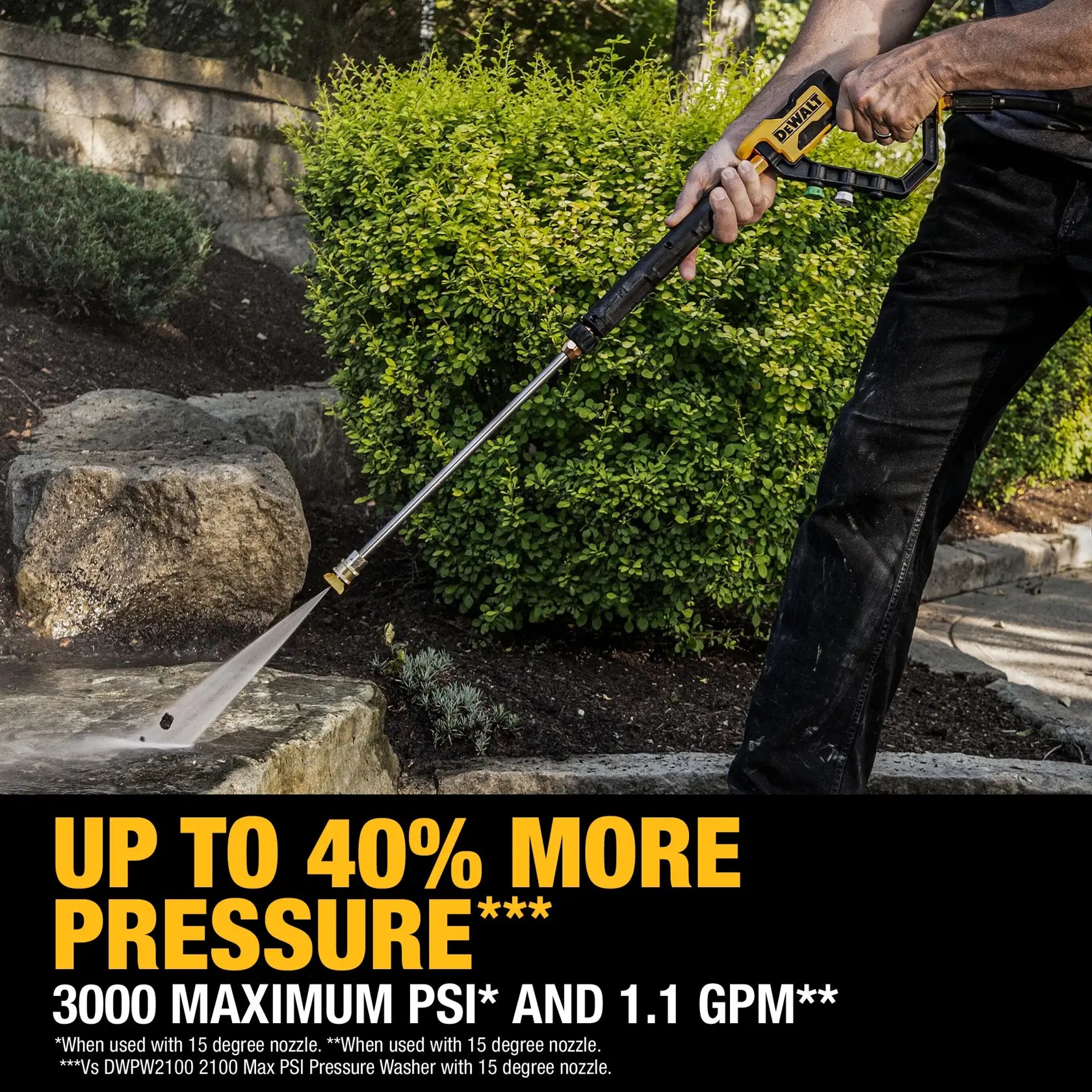 DEWALT DWPW3000 - 3,000 MAX PSI 1.1 GPM Brushless Electric Jobsite Pressure Washer