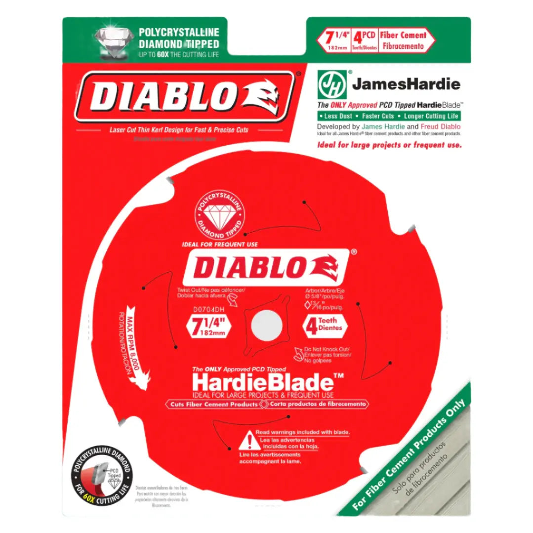 Diablo D0704DH - 7-1/4" 4T Fiber Cement Blade