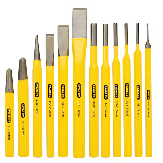 STANLEY 16-299 - 12 pc Punch & Chisel Kit