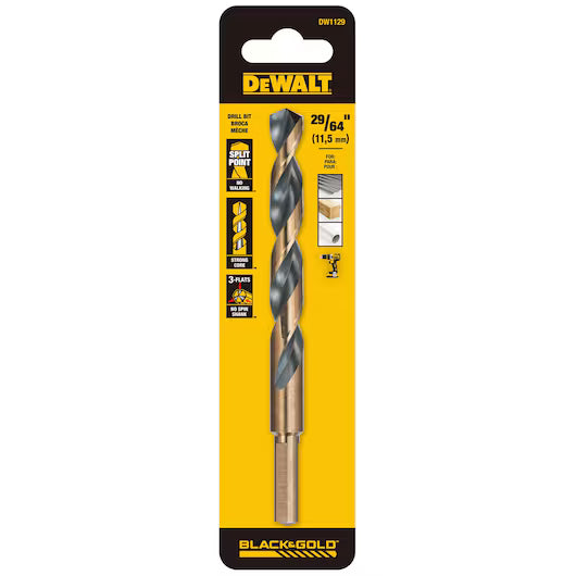 DeWalt DW1129 - 1/16" Black Oxide Split Point Drill Bit