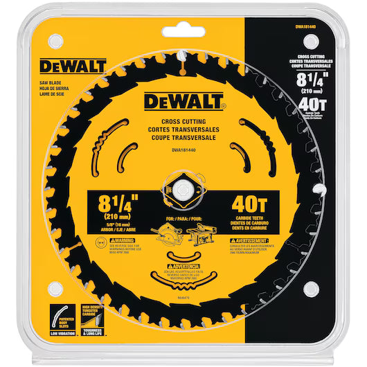 DeWalt DWA181440 - 8-1/4" 40T Circular Saw Blade