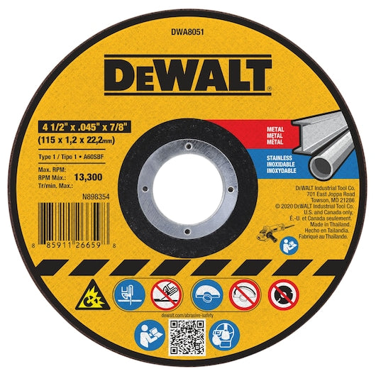 DeWalt DWA8051 - General Purpose Cutting Wheel