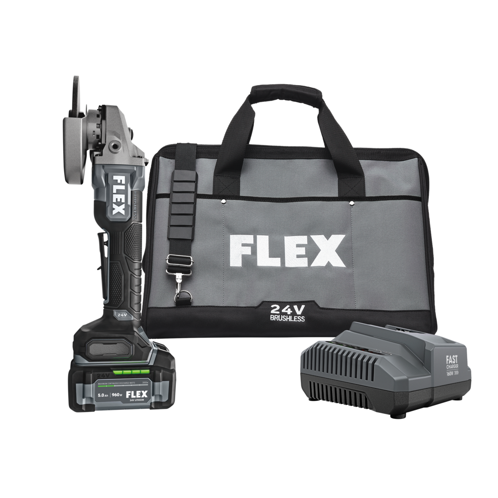 FLEX FX3171A-1C - 5" VARIABLE SPEED ANGLE GRINDER WITH PADDLE SWITCH KIT - Wise Line Tools