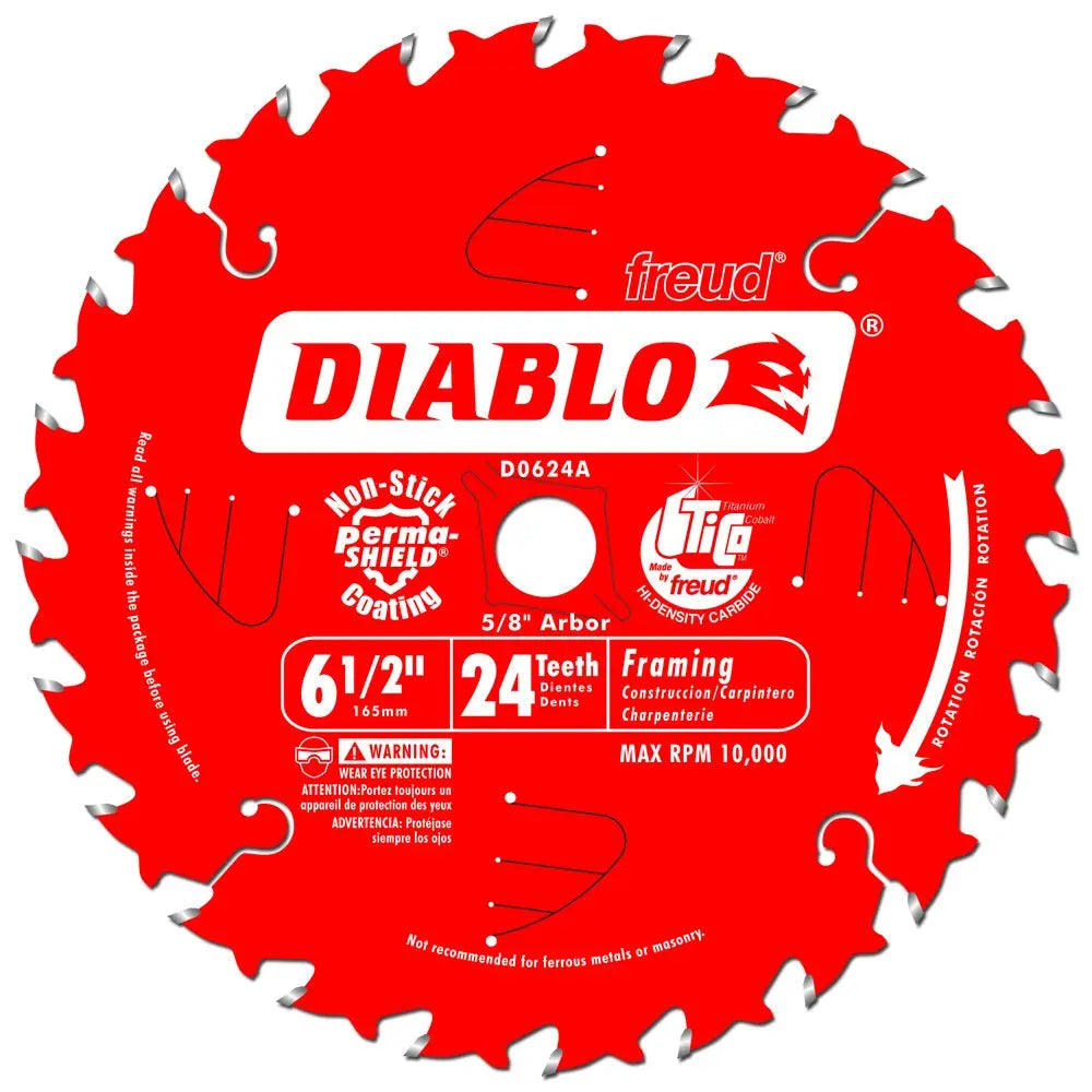 Diablo D0624A - 6-1/2" 24 Tooth Saw Blade DIABLO