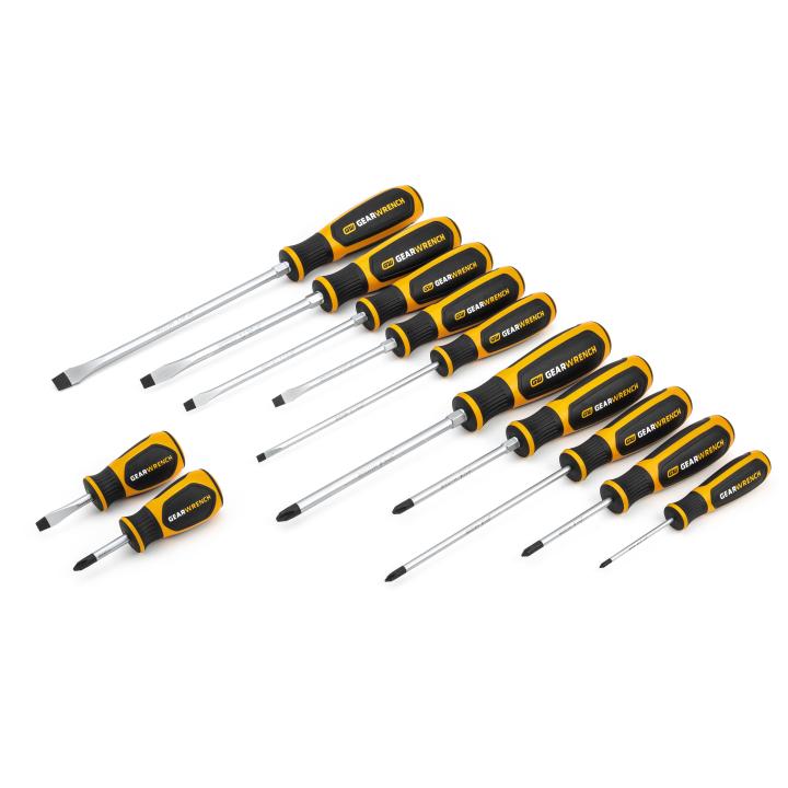Gearwrench 80051H - 12 Piece Phillips®/Slotted Dual Material Screwdriver Set