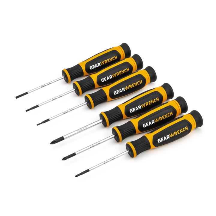 Gearwrench 80055H - 6 Piece Phillips®/Slotted Mini Dual Material Screwdriver Set