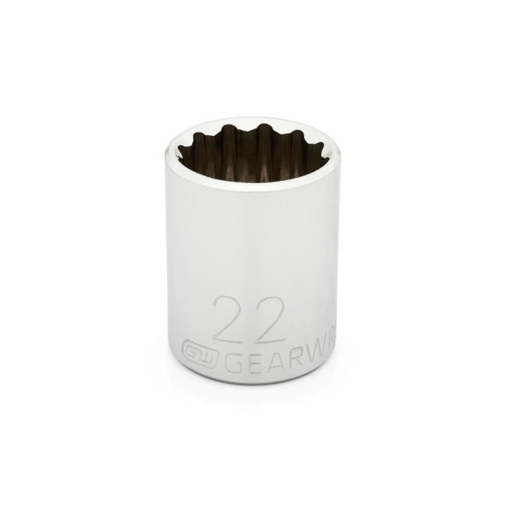 Gearwrench 80757 - 1/2" Drive 12 Point Standard Metric Socket 22mm