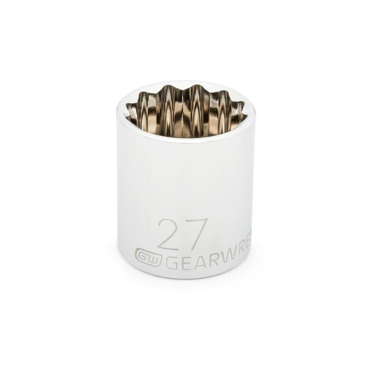 Gearwrench 80812 - 1/2" Drive 12 Point Standard Metric Socket 27mm