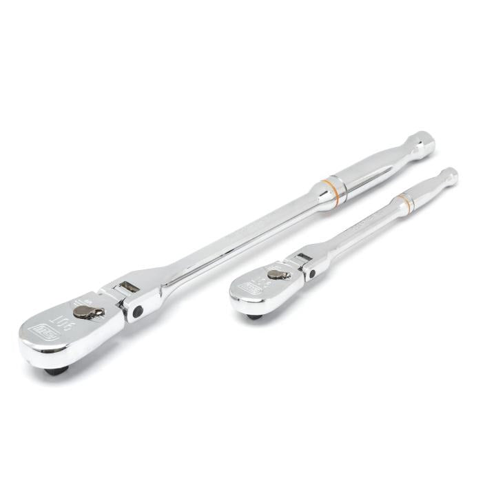 Gearwrench 81216T - 2 Piece 1/4" & 3/8" Drive 90-Tooth Flex Head Teardrop Ratchet Set