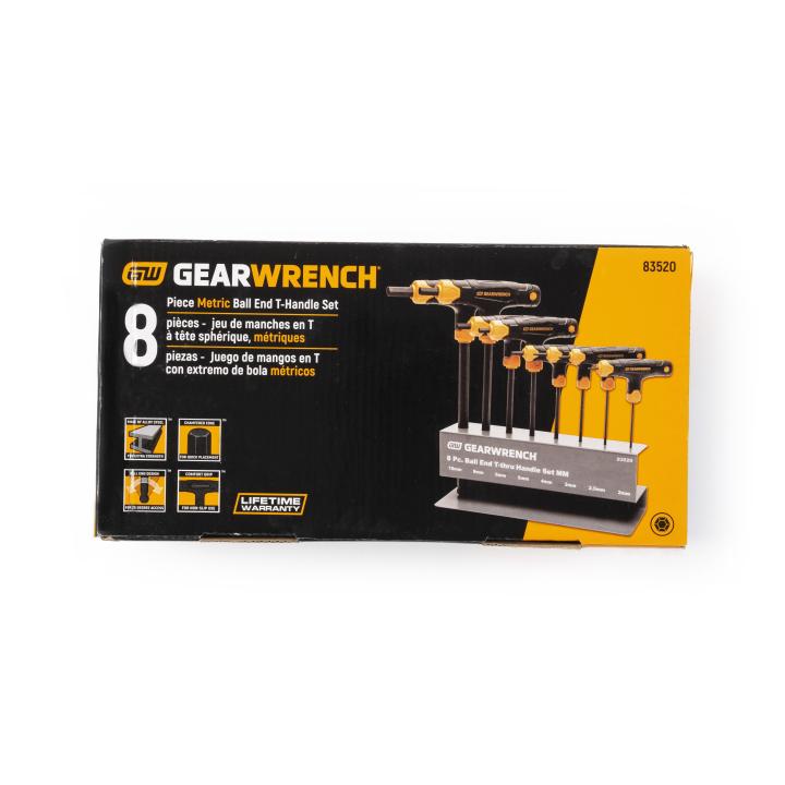 Gearwrench 83520 - 8 Piece Metric Ball End T-Handle Hex Key Set