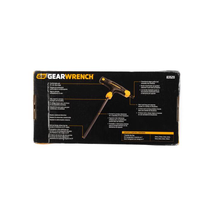 Gearwrench 83520 - 8 Piece Metric Ball End T-Handle Hex Key Set