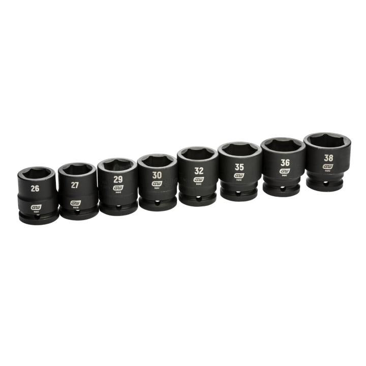 Gearwrench 84030 - 8 Piece 3/4" Drive 6 Point Metric Impact Socket Set