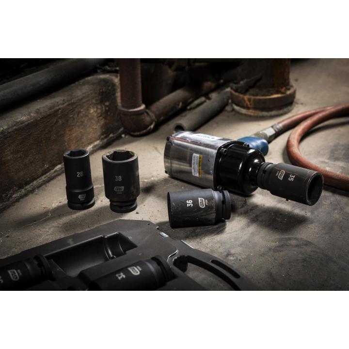 Gearwrench 84032 - 8 Piece 3/4" Drive 6 Point Metric Deep Impact Socket Set