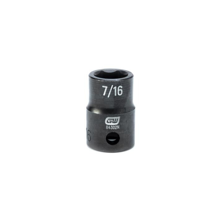 Gearwrench 84302N - 3/8" Drive 6 Point Standard Impact SAE Socket 7/16"