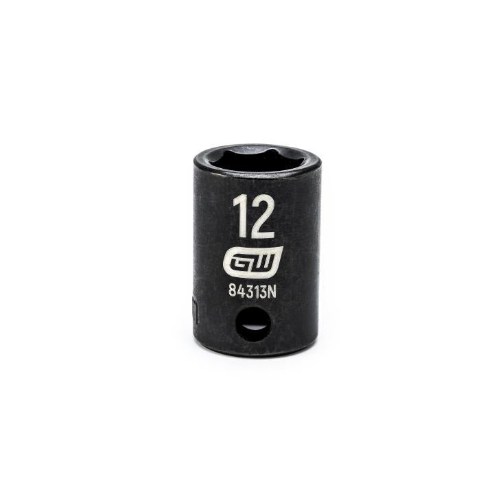 Gearwrench 84313N - 3/8" Drive 6 Point Standard Impact Metric Socket 12mm