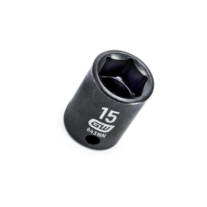 Gearwrench 84316N - 3/8" Drive 6 Point Standard Impact Metric Socket 15mm