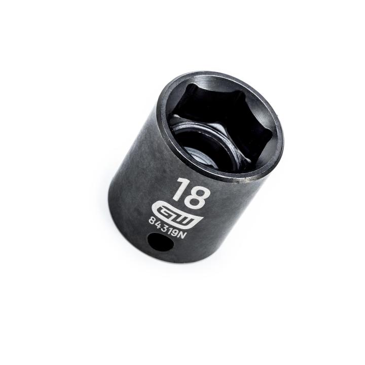Gearwrench 84319N - 3/8" Drive 6 Point Standard Impact Metric Socket 18mm