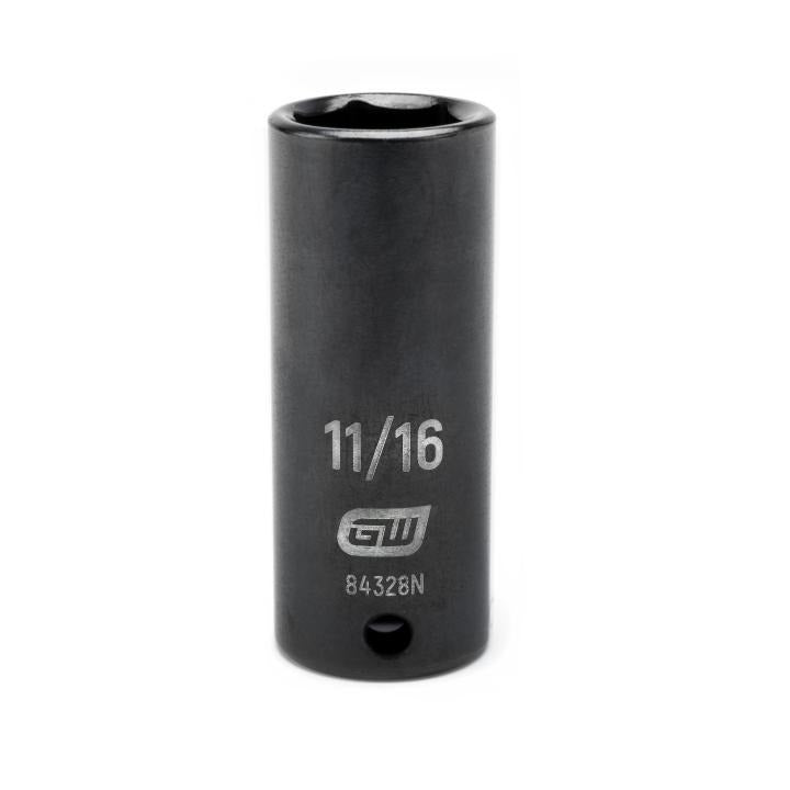 Gearwrench 84328N - 3/8" Drive 6 Point Deep Impact SAE Socket 11/16"