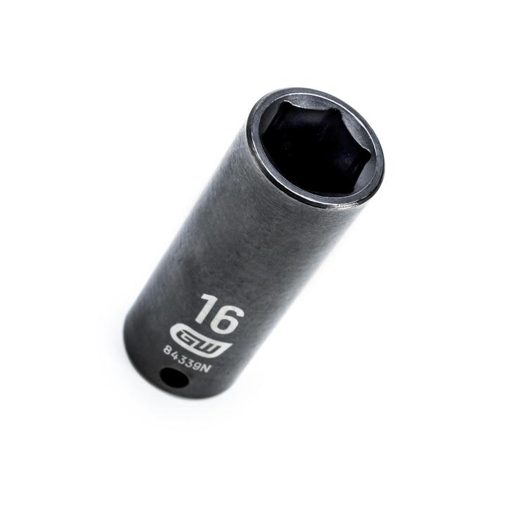 Gearwrench 84339N - 3/8" Drive 6 Point Deep Impact Metric Socket 16mm