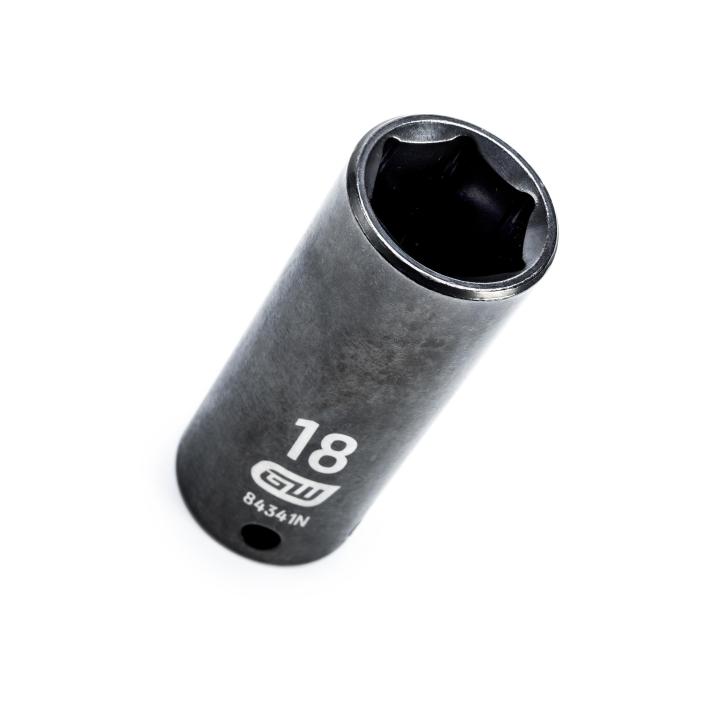Gearwrench 84341N - 3/8" Drive 6 Point Deep Impact Metric Socket 18mm