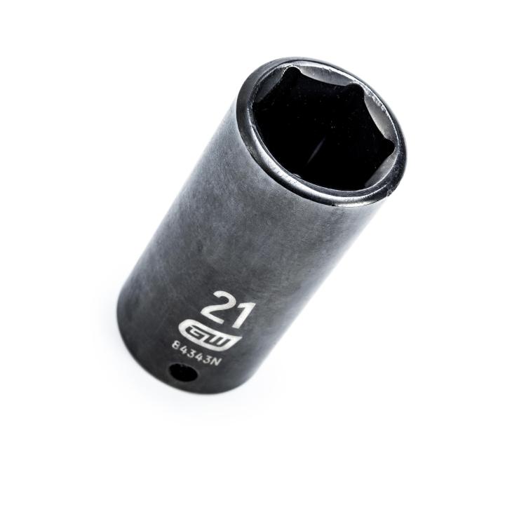 Gearwrench 84343N - 3/8" Drive 6 Point Deep Impact Metric Socket 21mm
