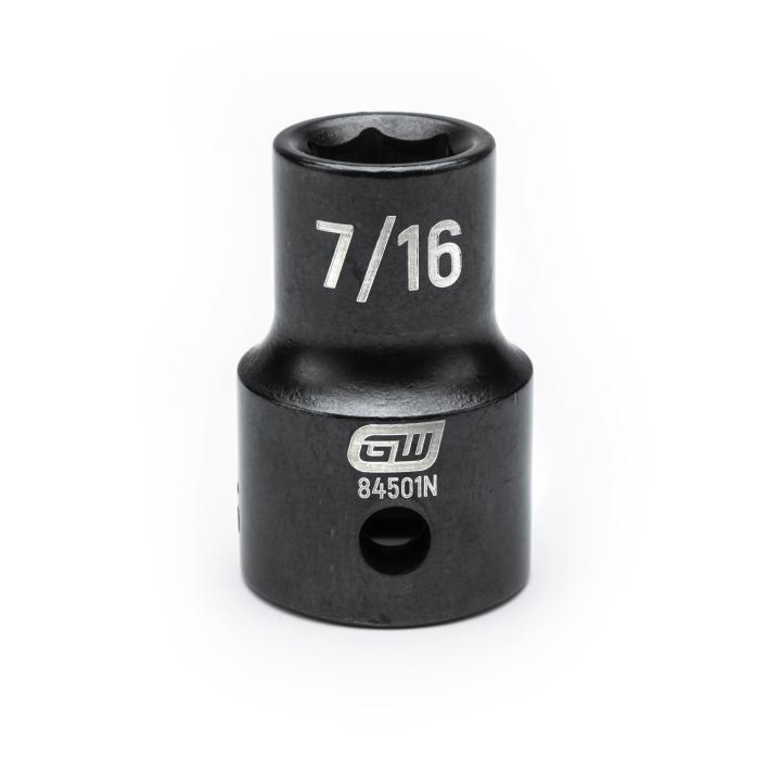 Gearwrench 1/2" Drive 6 Point Standard Depth Impact Sockets, Metric/SAE