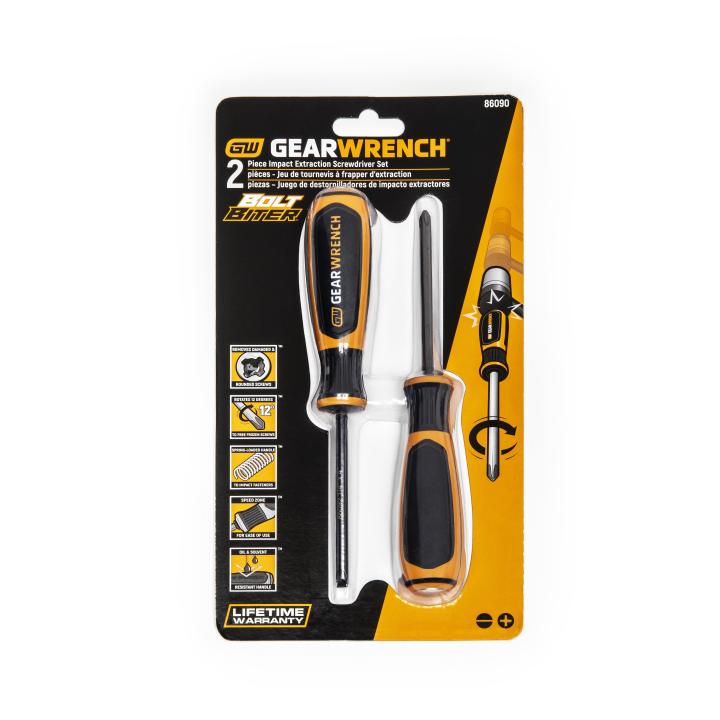 Gearwrench 86090 - 2 Piece Bolt Biter™ Dual Material Extraction Screwdriver Set