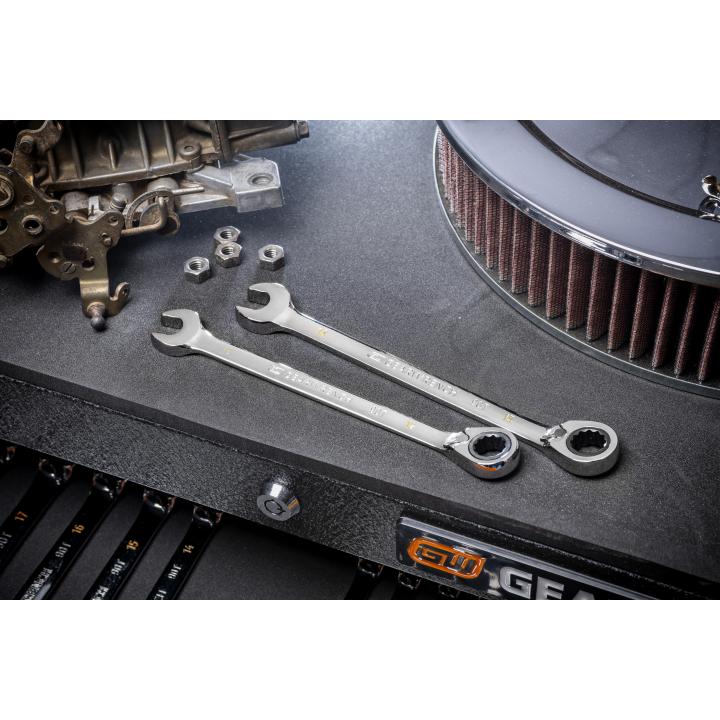 Gearwrench 86629 - 16 Piece 90-Tooth 12 Point Metric Reversible Ratcheting Wrench Set
