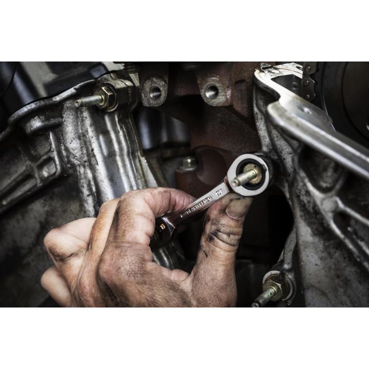 Gearwrench 86850 - 10 Piece 90-Tooth 12 Point Metric Stubby Ratcheting Combination Wrench Set