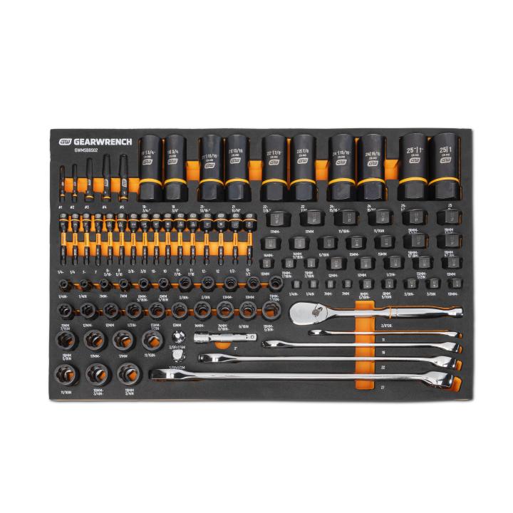 Gearwrench MEGAMOD247 - 247 Piece MEGAMOD Mechanics Tool Set in Modular Foam Trays with Storage Unit