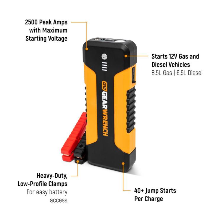 Gearwrench GWLBJ20 - 2500A 12V Lithium Battery Jump Starter and Powerbank
