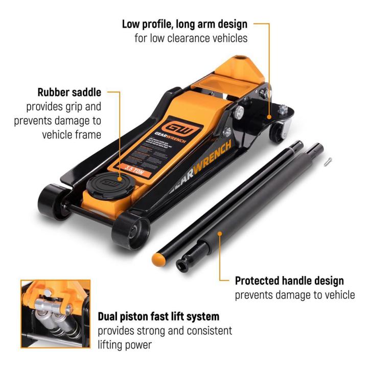 Gearwrench GWLPFJ3T - 3.5 Ton Low Profile Floor Jack