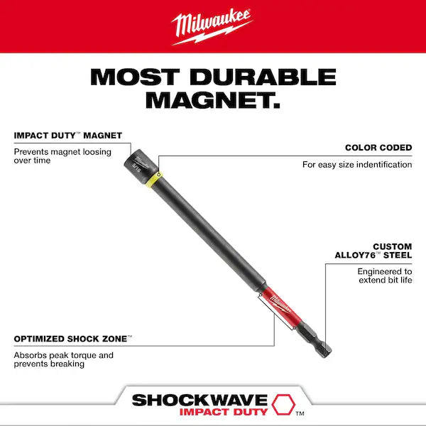 Milwaukee 49-66-4586 - SHOCKWAVE Impact Duty™ 7/16" X 6" Magnetic Nut Driver