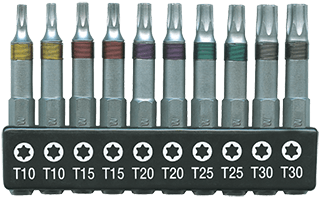 Big Timber BHT - 10-Piece 2 In. Star Drive Impact Screwdriver Bit Set