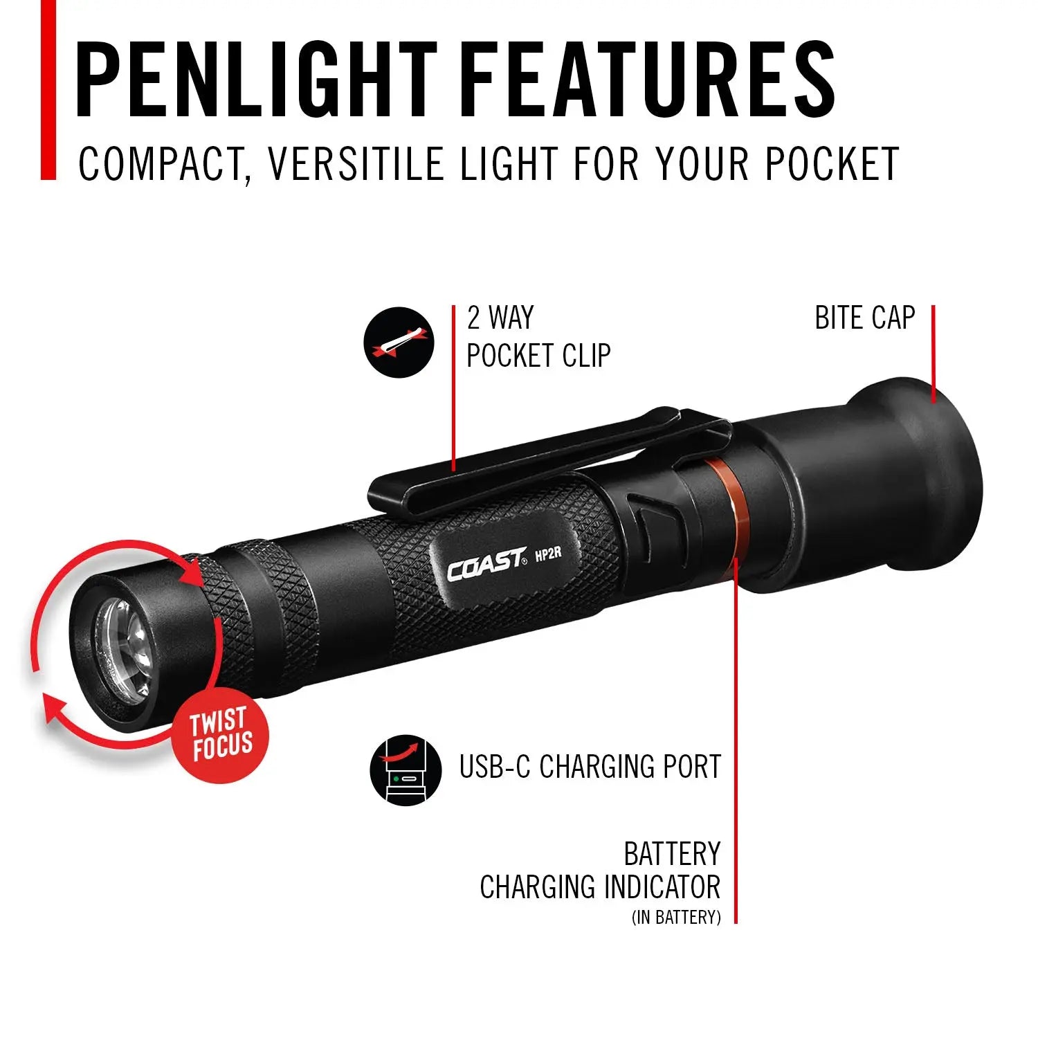 Coast 31105 - HP2R 280 Lumen Penlight