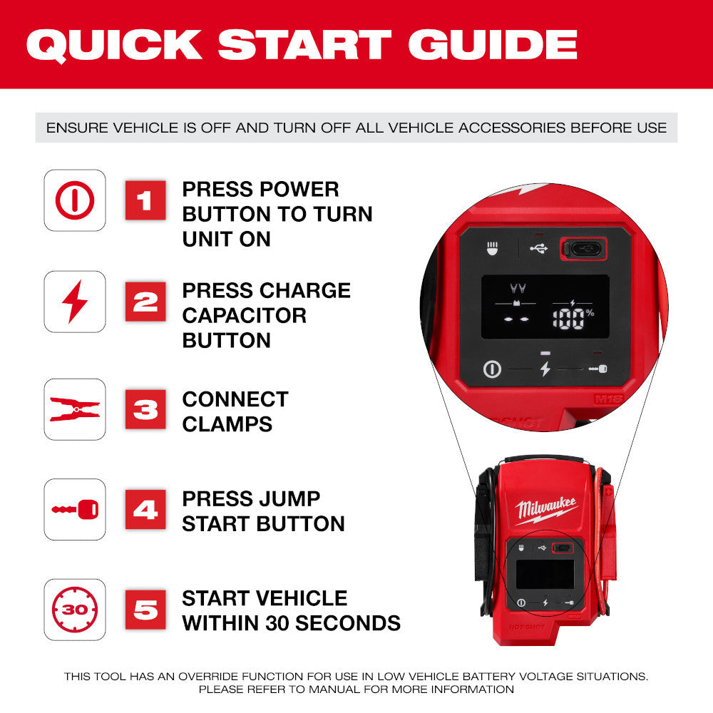 MILWAUKEE 3841-20 - M18™ HOTSHOT™ Jump Starter MILWAUKEE