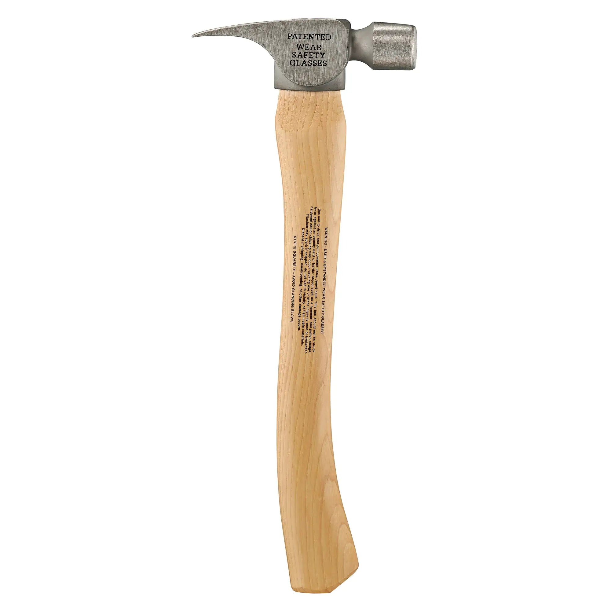 Stiletto FH10C - 10oz Smooth/Curved Hickory Smooth Titanium Face Hammer