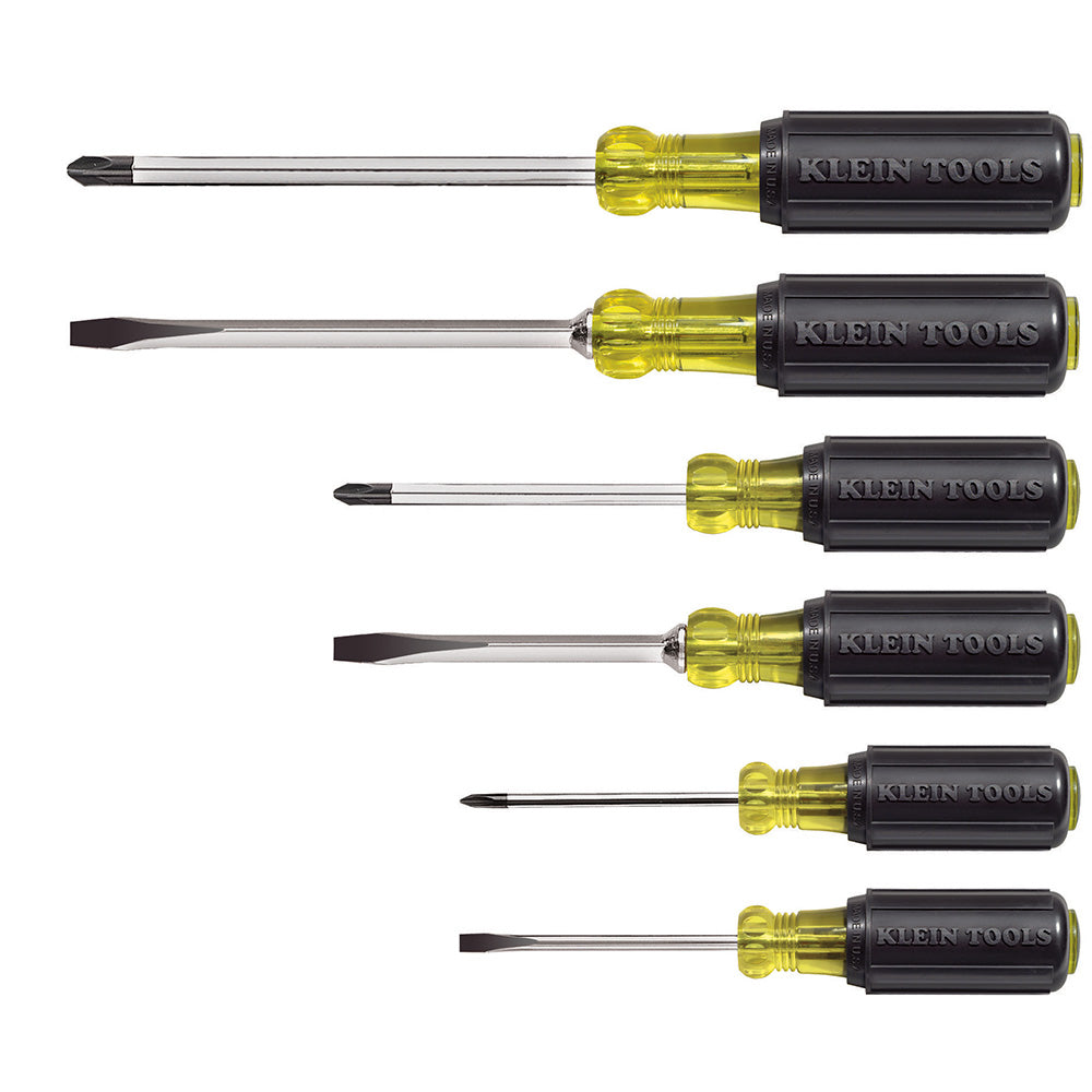 Klein KLE-85074 - Screwdriver Set, Slotted and Phillips, 6-Piece - Wise Line Tools