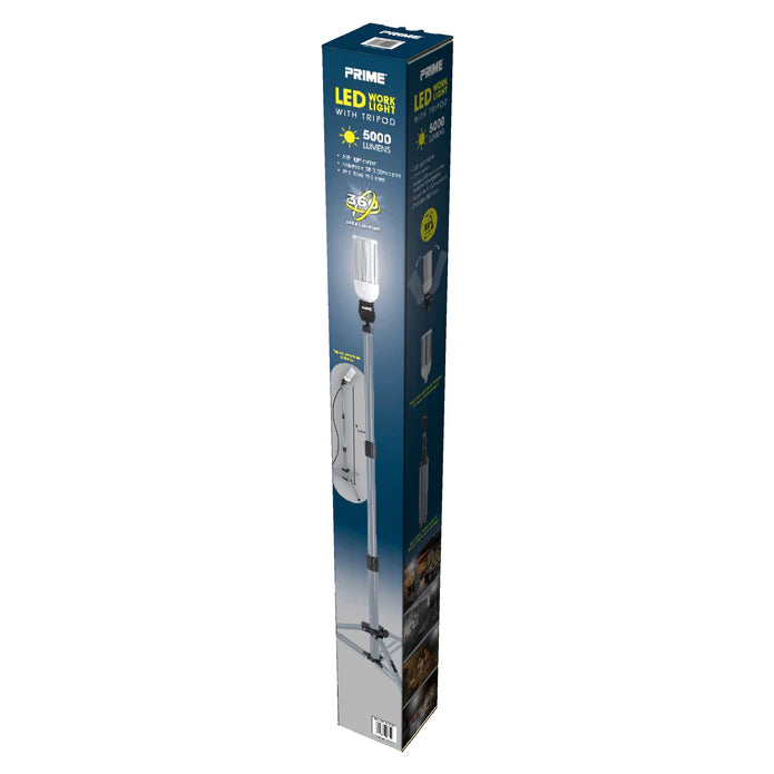 PRIME LEDWLCTS05 - 5000 Lumens 360º LED Tripod Work Light w/5ft Cord