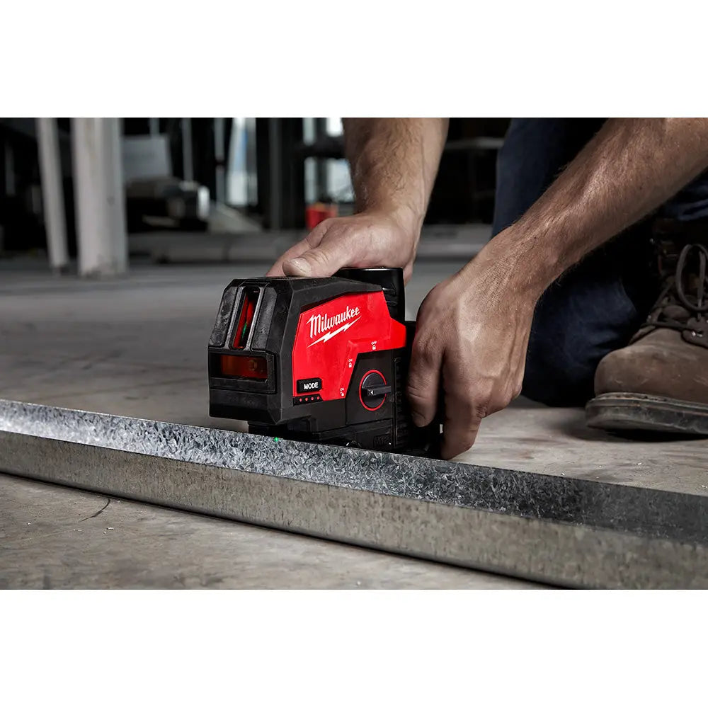 Milwaukee 3622-20 - M12™ Green Cross Line & Plumb Points Laser - Wise Line Tools