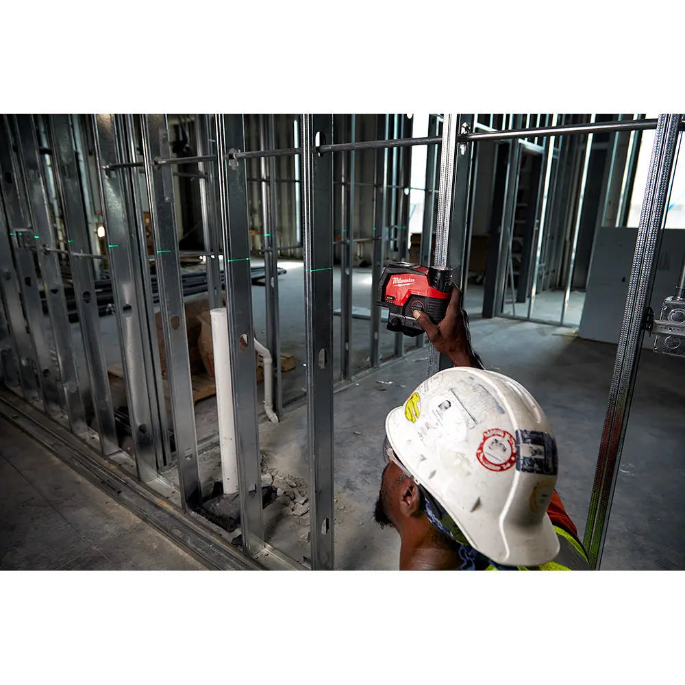 Milwaukee 3622-20 - M12™ Green Cross Line & Plumb Points Laser - Wise Line Tools