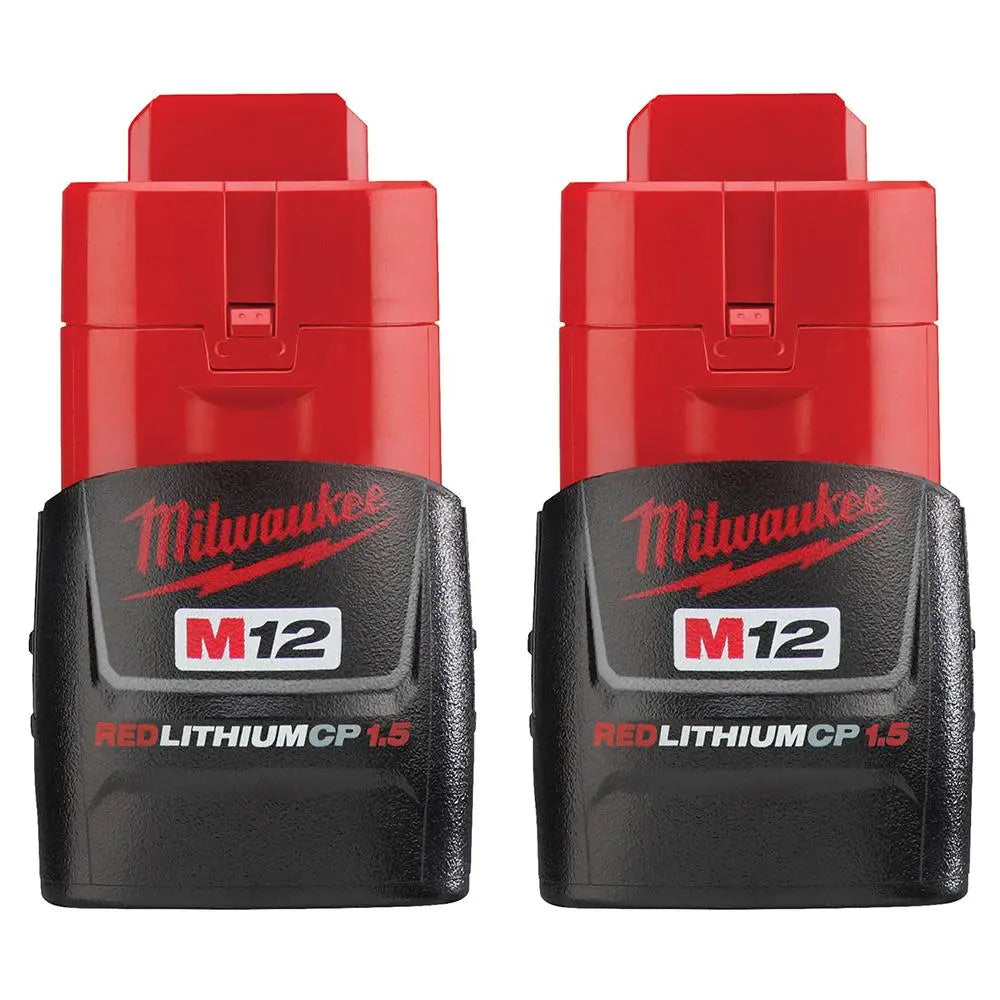 Milwaukee 48-11-2411 - M12™ REDLITHIUM™ 1.5Ah Compact Battery Pack (2 Piece) - Wise Line Tools