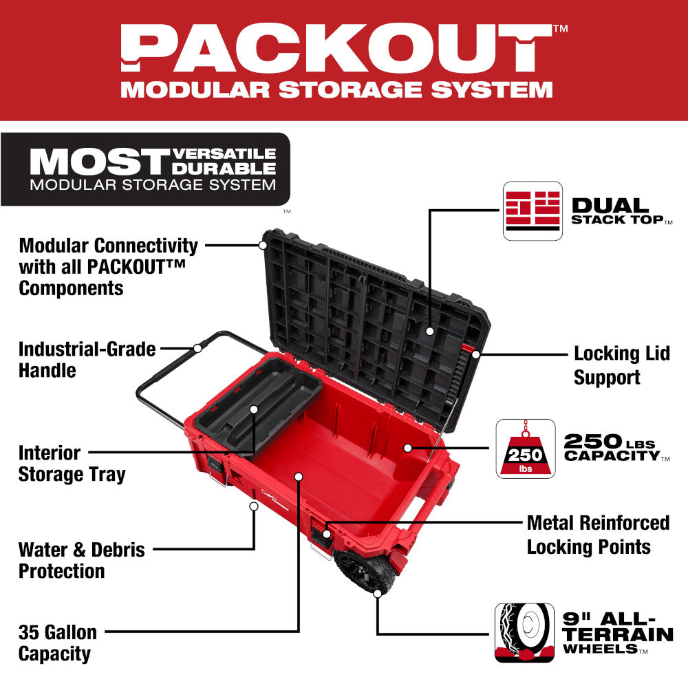 Milwaukee 48-22-8428 - PACKOUT™ Rolling Tool Chest - Wise Line Tools
