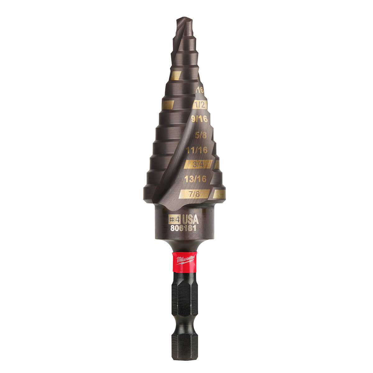 Milwaukee 48-89-9244 - SHOCKWAVE™ Impact Duty™ Step Bit #4 3/16 - 7/8 in. - Wise Line Tools