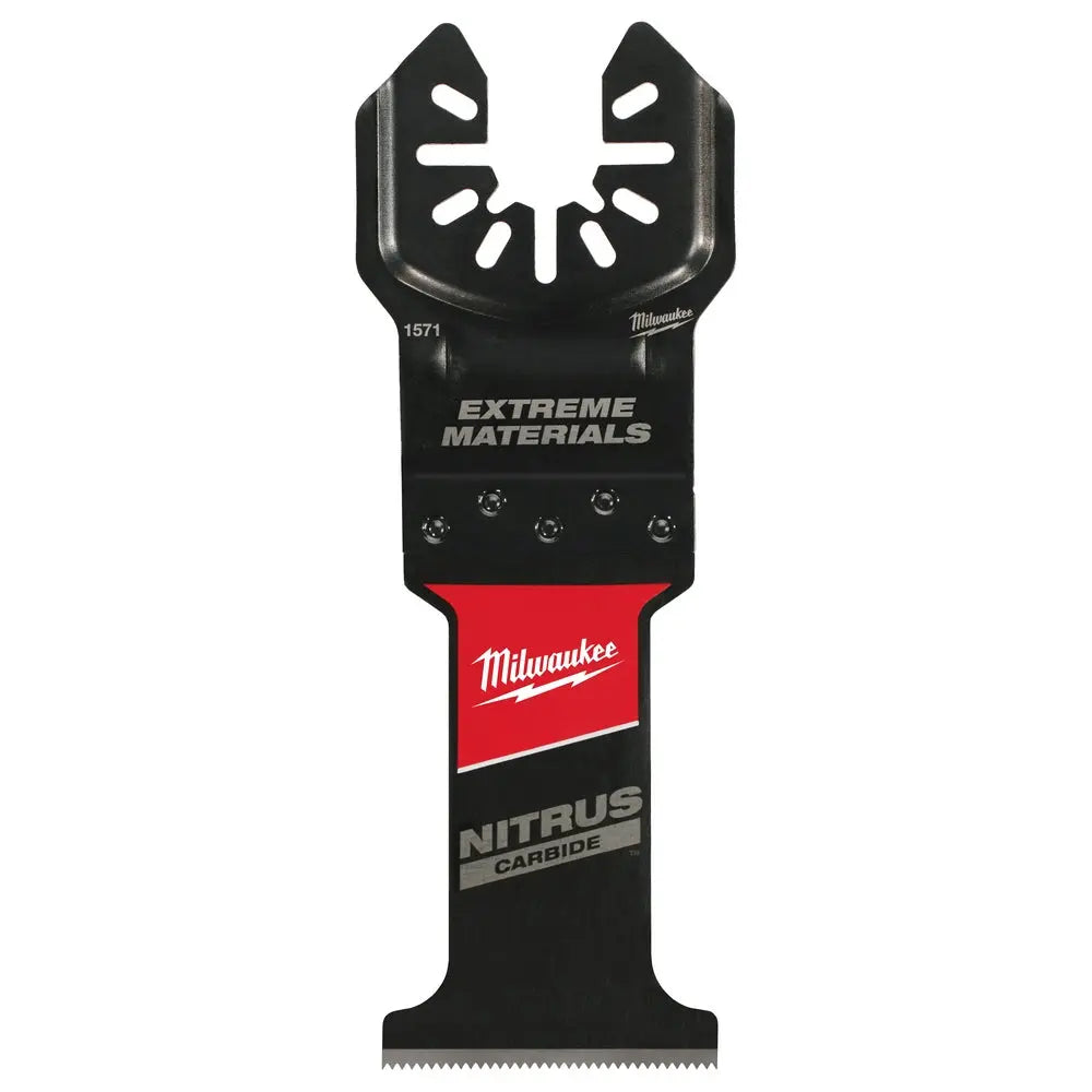 Milwaukee 49-25-1571 - NITRUS CARBIDE™ Extreme Materials Universal Fit OPEN-LOK™ Multi-Tool Blade 1PK - Wise Line Tools